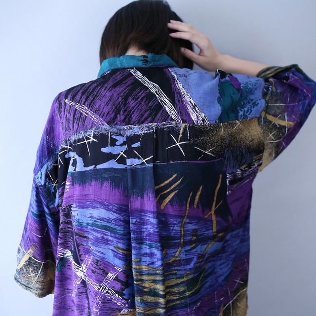 "GOOUCH" poison coloring art pattern loose silhouette h/s shirt