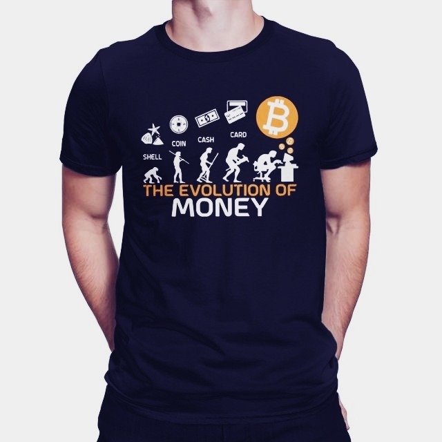 Tシャツ　BTC　Bitcoin（evolution）　　BTC01-006
