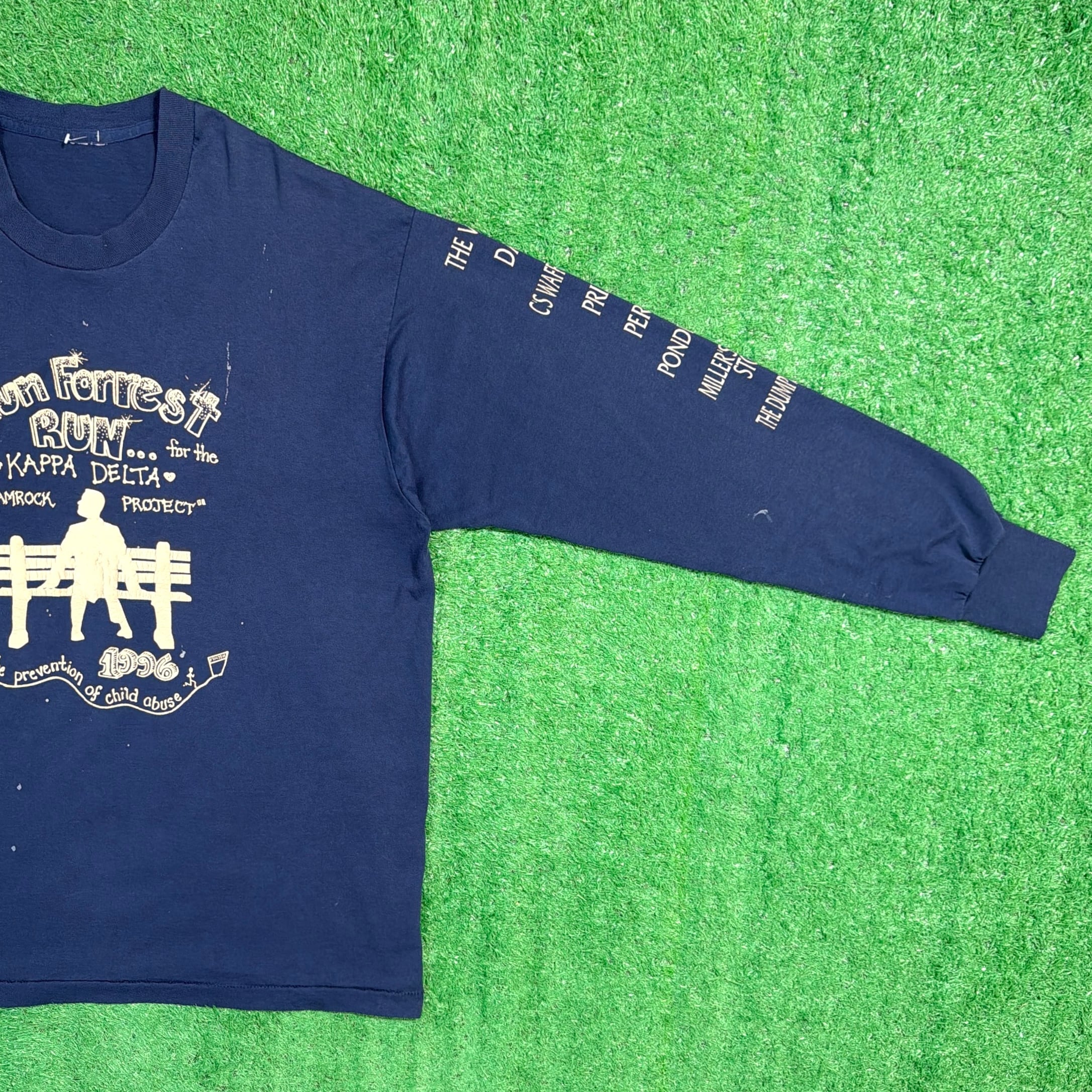 Men's】 90s フォレストガンプ パロディ 長袖Tシャツ / 90年代