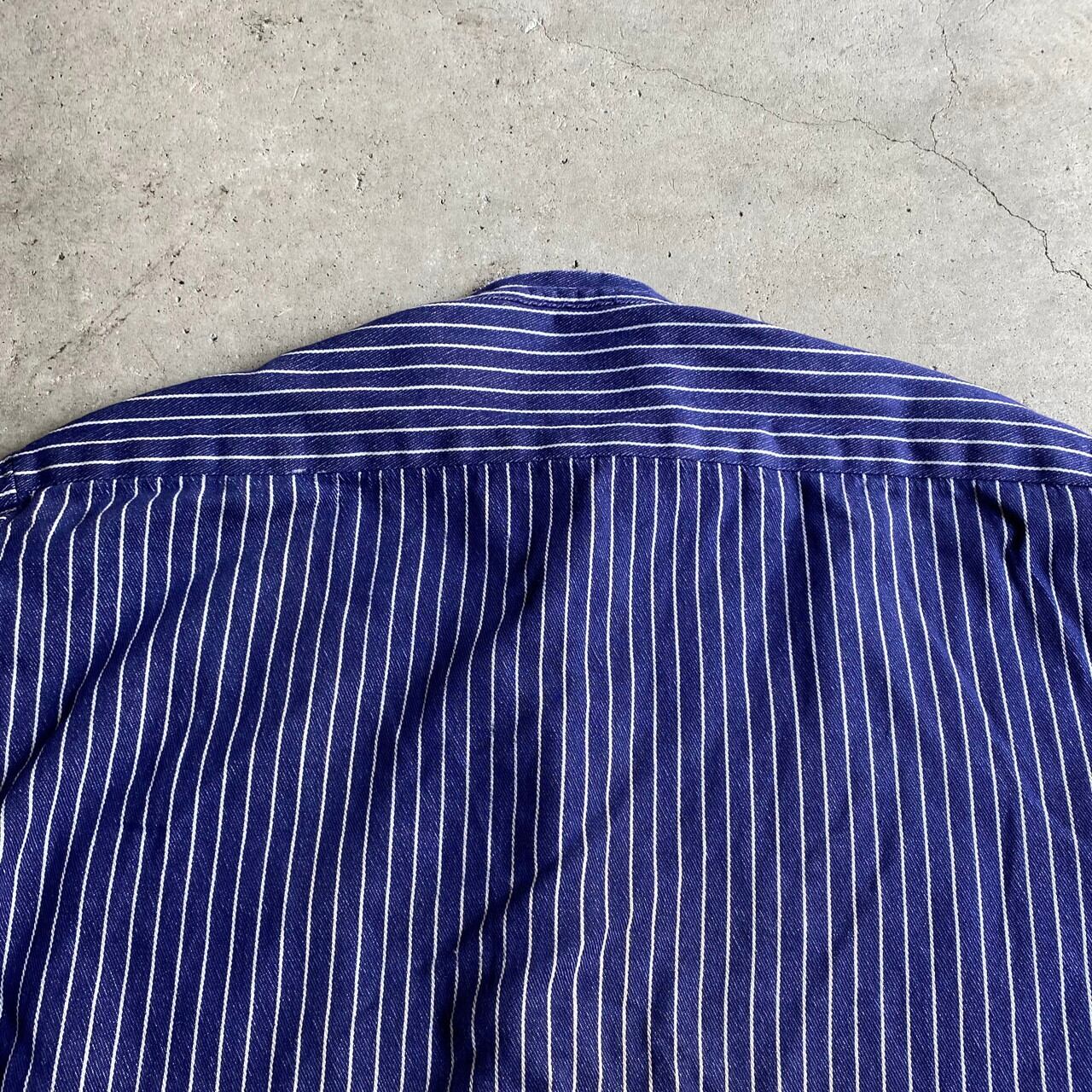 SCHUTZ ドイツ ユーロ ストライプ プリズナーシャツ メンズXL相当 古着