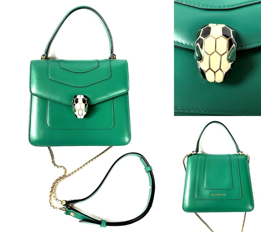 BVLGARI ブルガリ セルペンティ フォーエバー エメラルドグリーン 2way