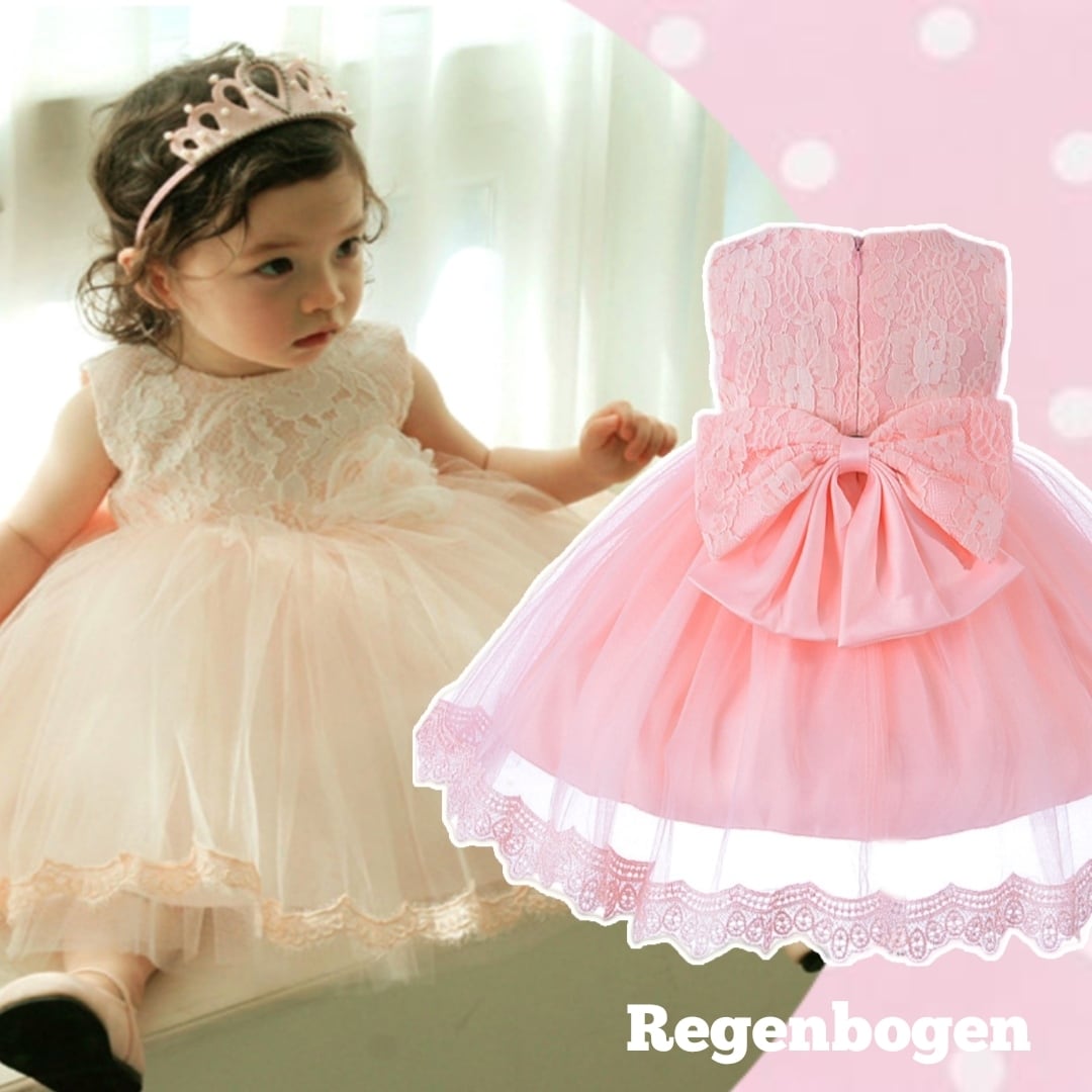 新品】リボン プリンセス ベビードレス 1歳 2歳 誕生日 ピンク 女の子