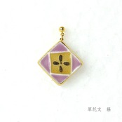 もざいく 草花文（大）　ピアス/イヤリング
