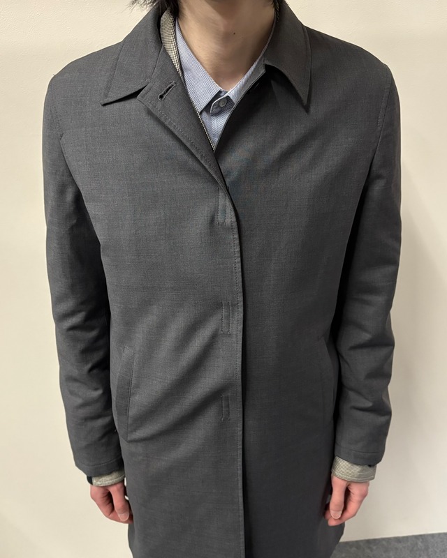 【1998FW PRADA】wool velcro half coat/grey