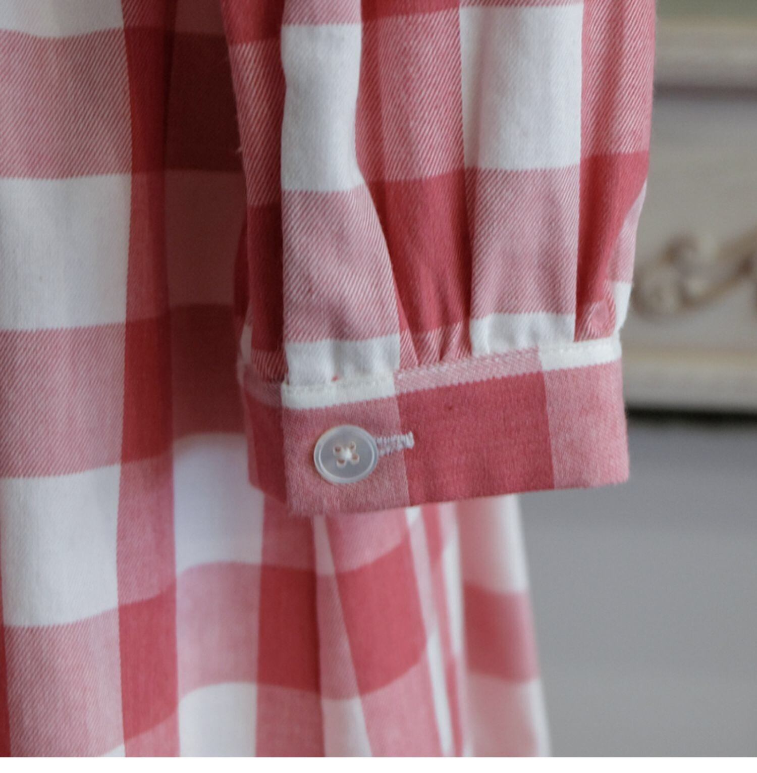 ワンピース ピンク 水色 チェック ギンガムチェック ワンピース