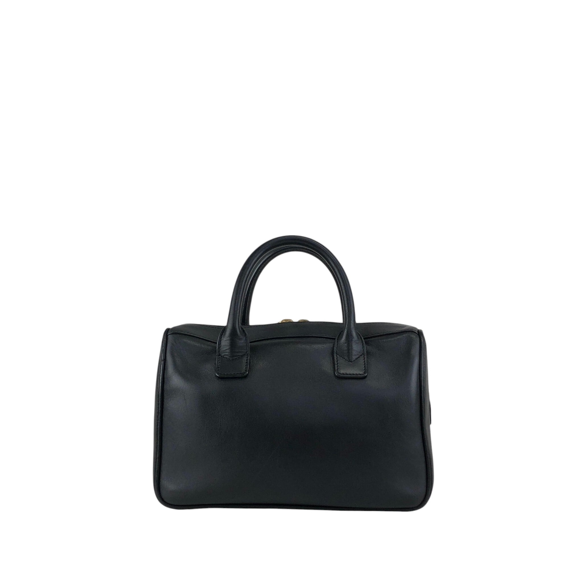 イヴサンローラン ミニボストン  ロゴ 黒 レザー オールド Yves Saint Laurent イヴ・サンローラン ショルダーバッグ ブラック
