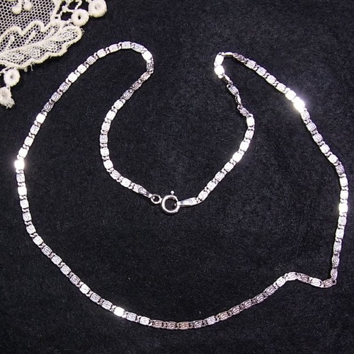 シルバー925製  フラットチェーンネックレス　アクセサリーのセール通販  11964S