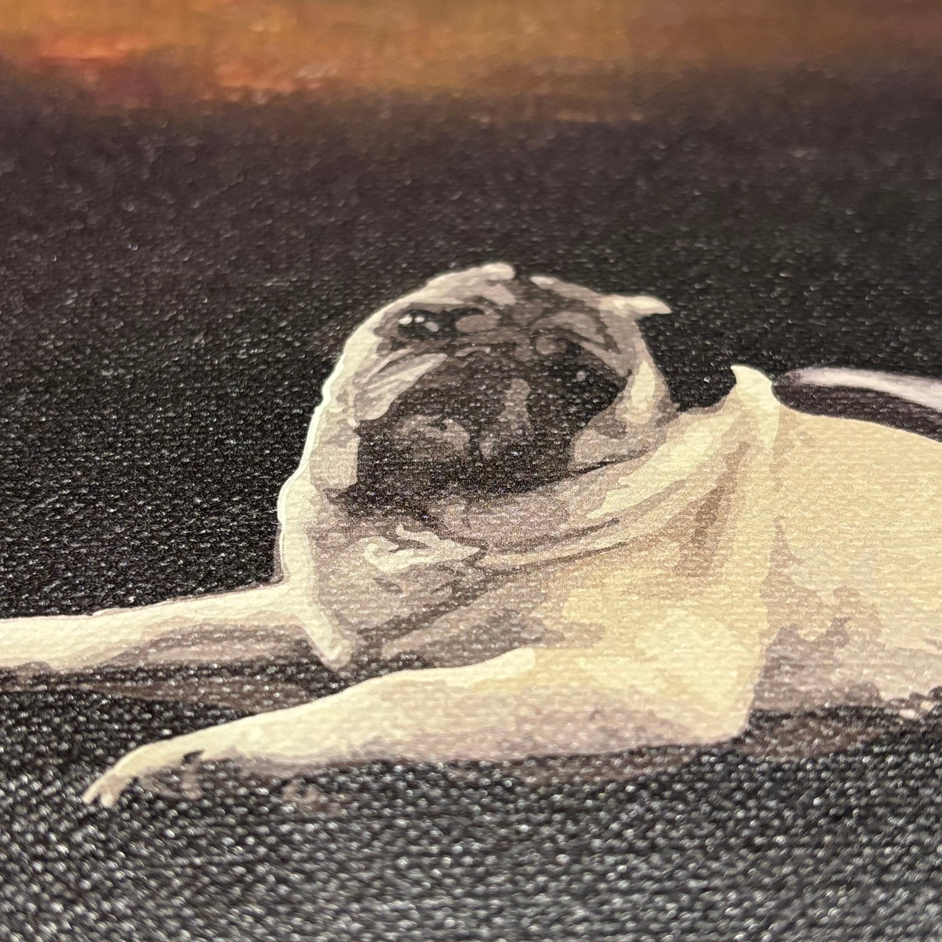 記憶の固執の世界にいるパグ】パグ名画アートキャンバス | PUG STYLE