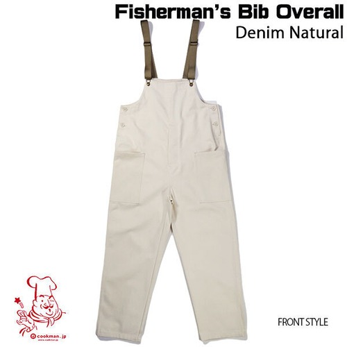 Fisherman's Bib Overall Denim Natural オーバーオール デニム ナチュラル UNISEX 男女兼用 Cookman クックマン イージーパンツ アメリカ