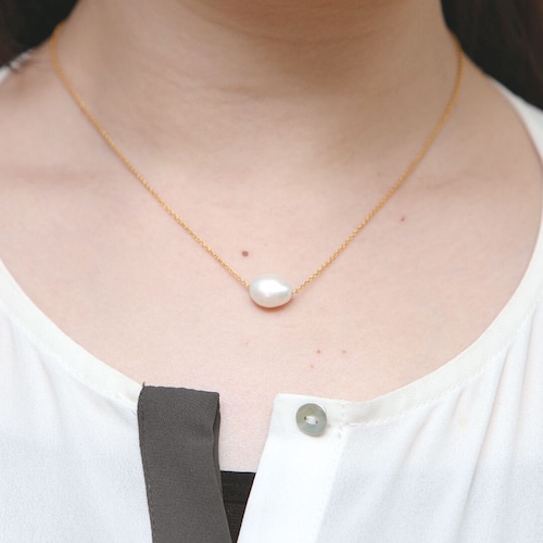 Laboratorium keshi pearl necklace (M)