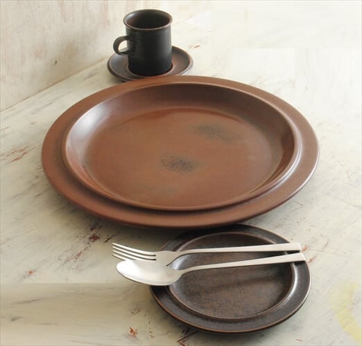 ARABIAルスカ大皿(33cm)茶系