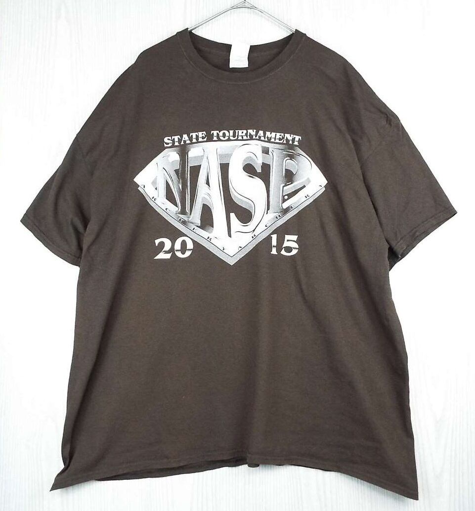 90s プリントロゴ半袖Tシャツ 黒 2XL ビッグサイズ（古着 90s