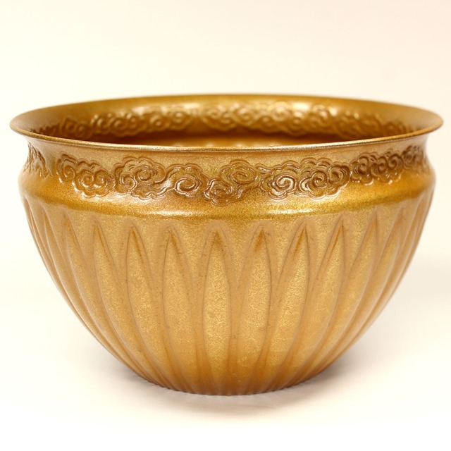 中川浄益 作　菊モール 建水