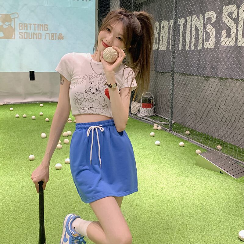 スカート サマーハイウェスト薄手Aライン 夏物 モンロー47621017260