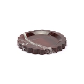 MARBLE CIRCLE DECO TRAY - Red marble