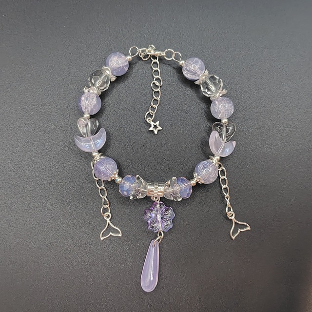 ラベンダーカラーの上品ブレスレット(No.02)