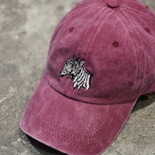 zebra embroidery fade 6 panel cap