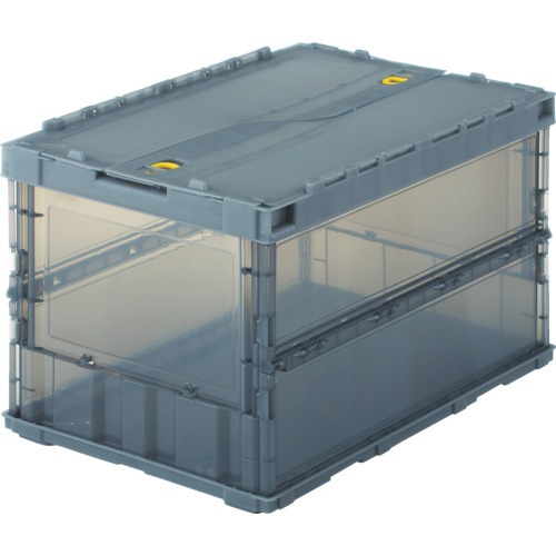 SKELCON Foldable Container 50L 薄型折りたたみコンテナスケルコン 50Lロックフタ付