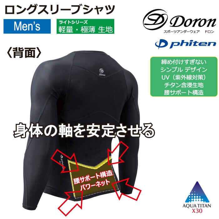 ライト Men's ロングスリーブシャツ Black ¥12000