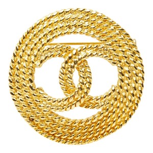 シャネル ヴィンテージ ココマーク ブローチ ゴールド メッキ レディース CHANEL 【中古】