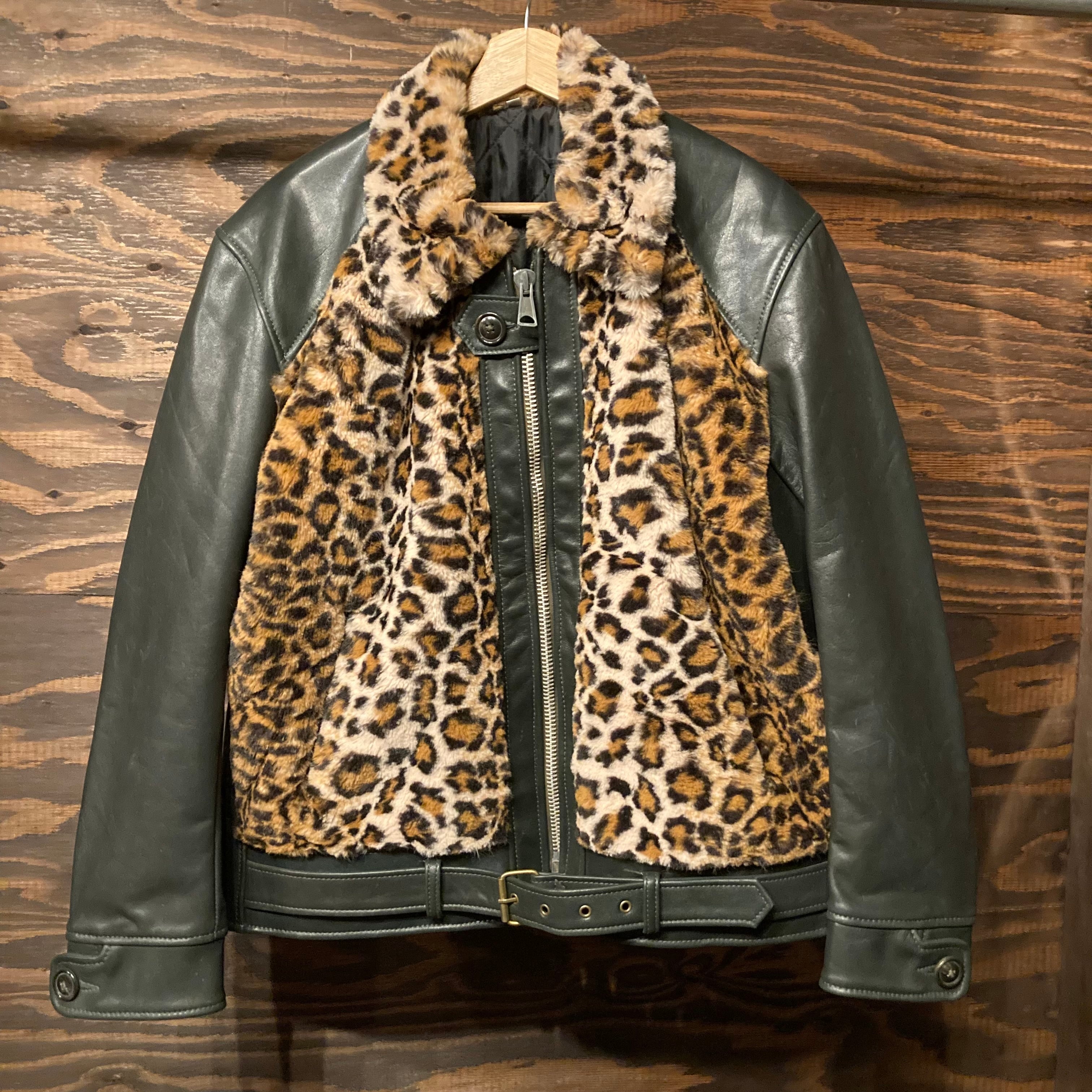 Vintage Leather Grizzly Jacket 再構築 熊ジャン オワジャン