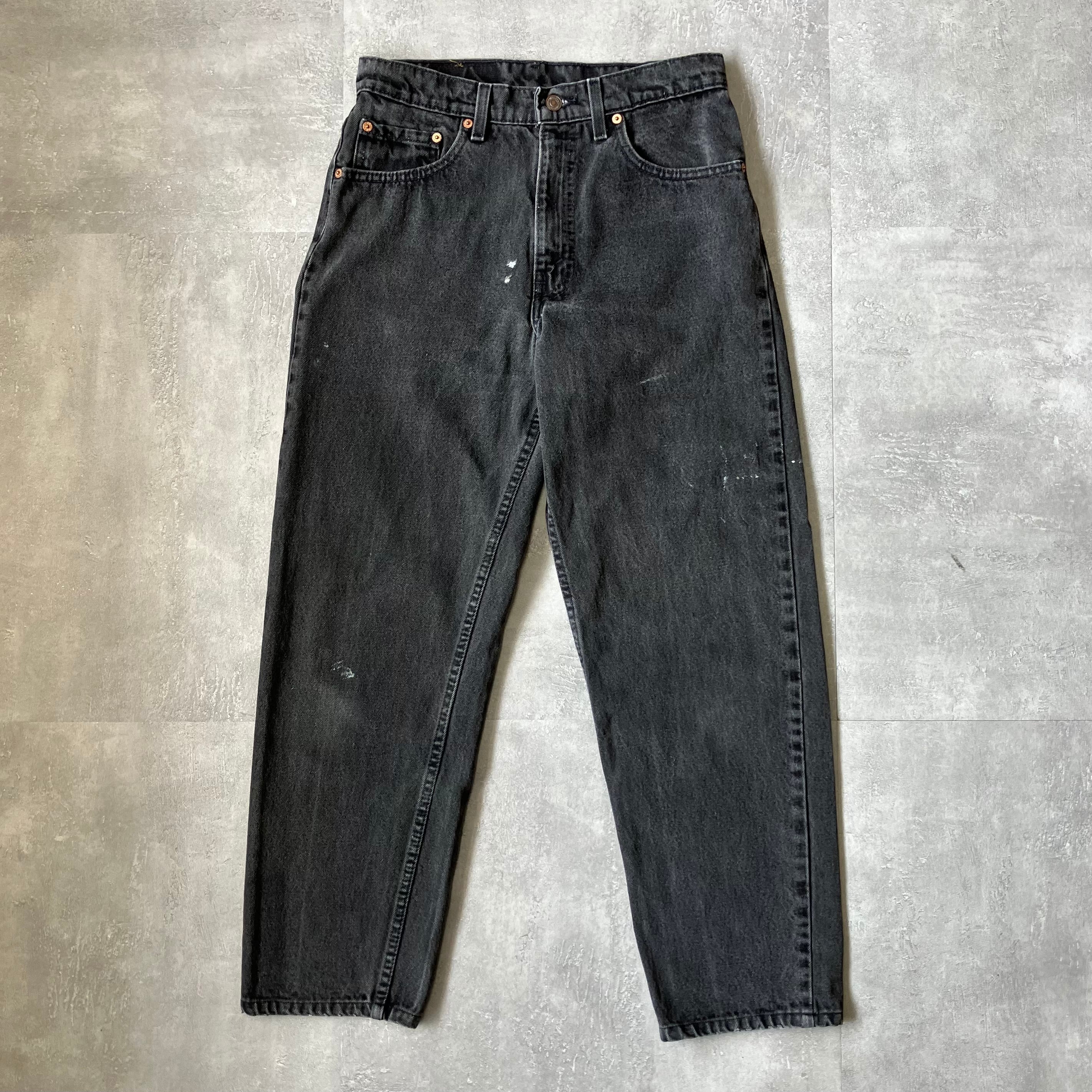 《実寸w29l28》Levi's リーバイス 550 90s usa製 ブラックデニム バギーデニム No.3360