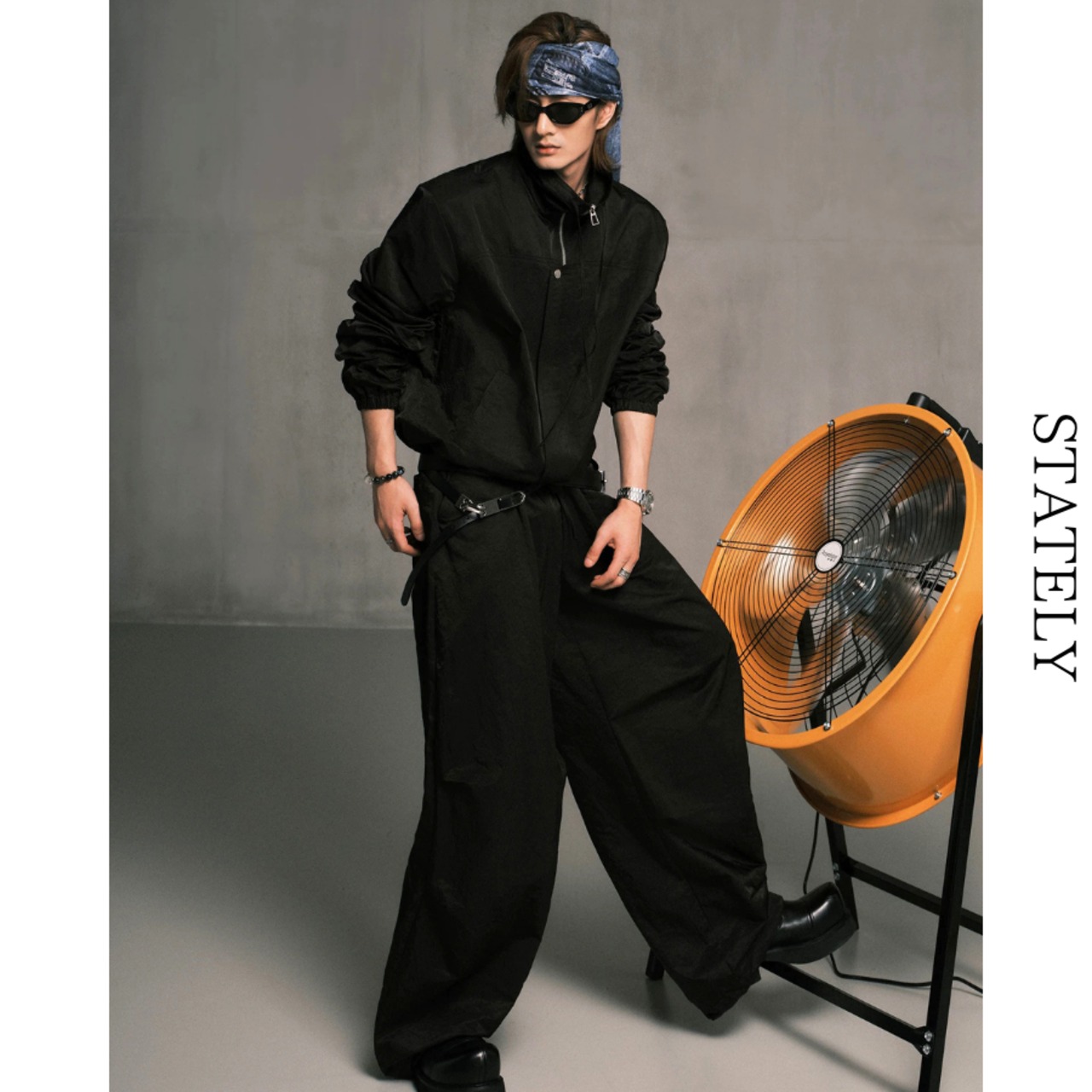Shirring ナイロンセットアップ/2color_ST27・画像3