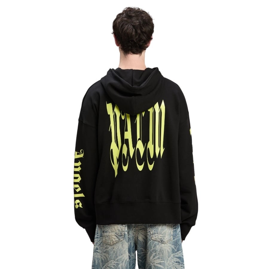 【関税込み】Palm Angels ブラック Vertigo フーディ Palm Angels】VERTIGO HOODY(BLACK/LIME) | AYIN