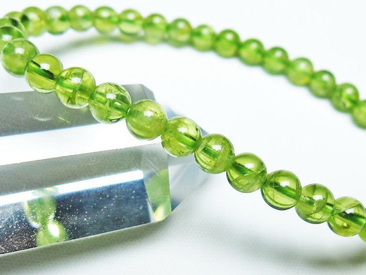 ペリドット ブレスレット 5mm ペリドット ブレスレット 5mm 一点物 メール便可 [M便 1/10] 111-45016