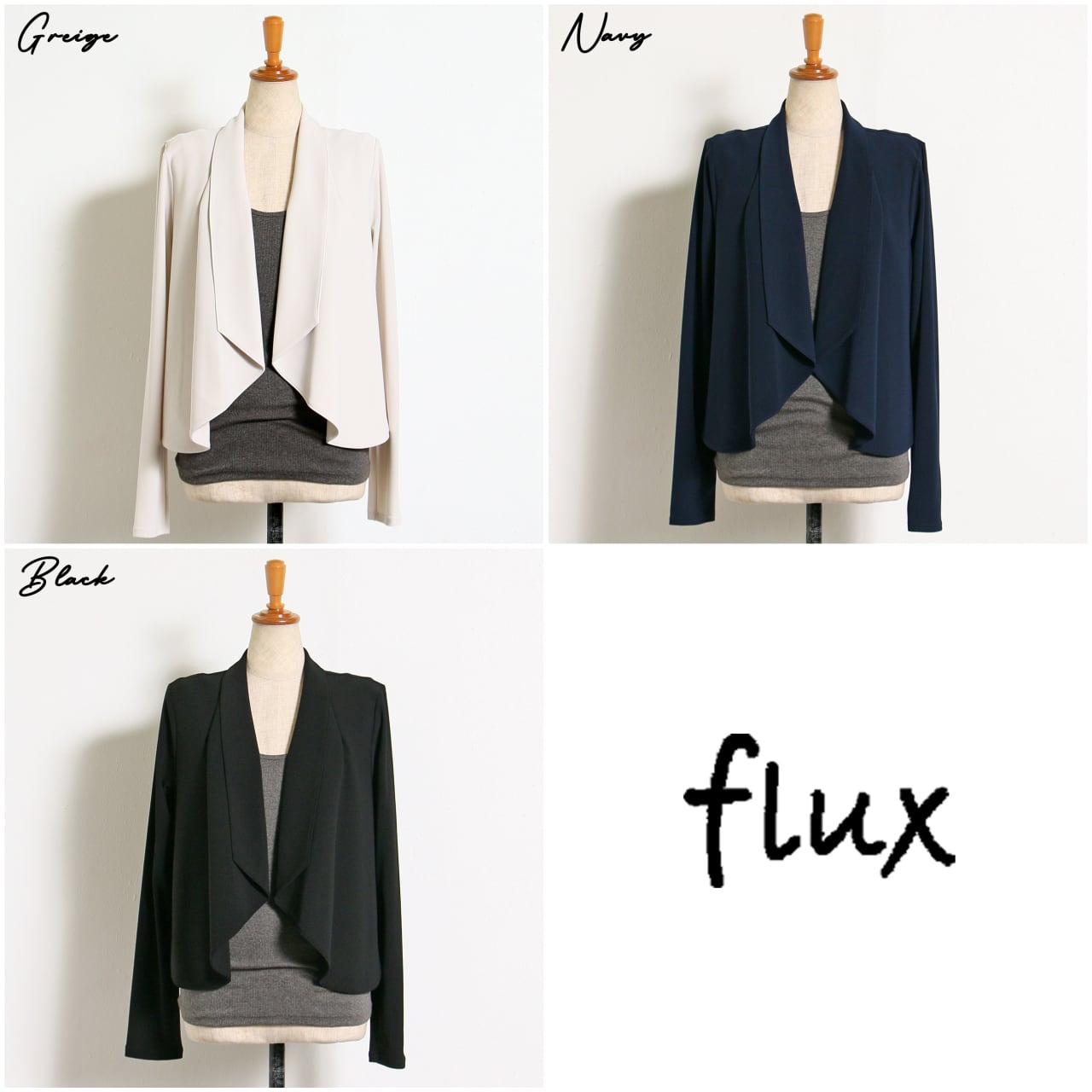 ベアジョーゼットショールカラージャケット　　【094-8000】 | flux　ONLINE STORE powered by BASE