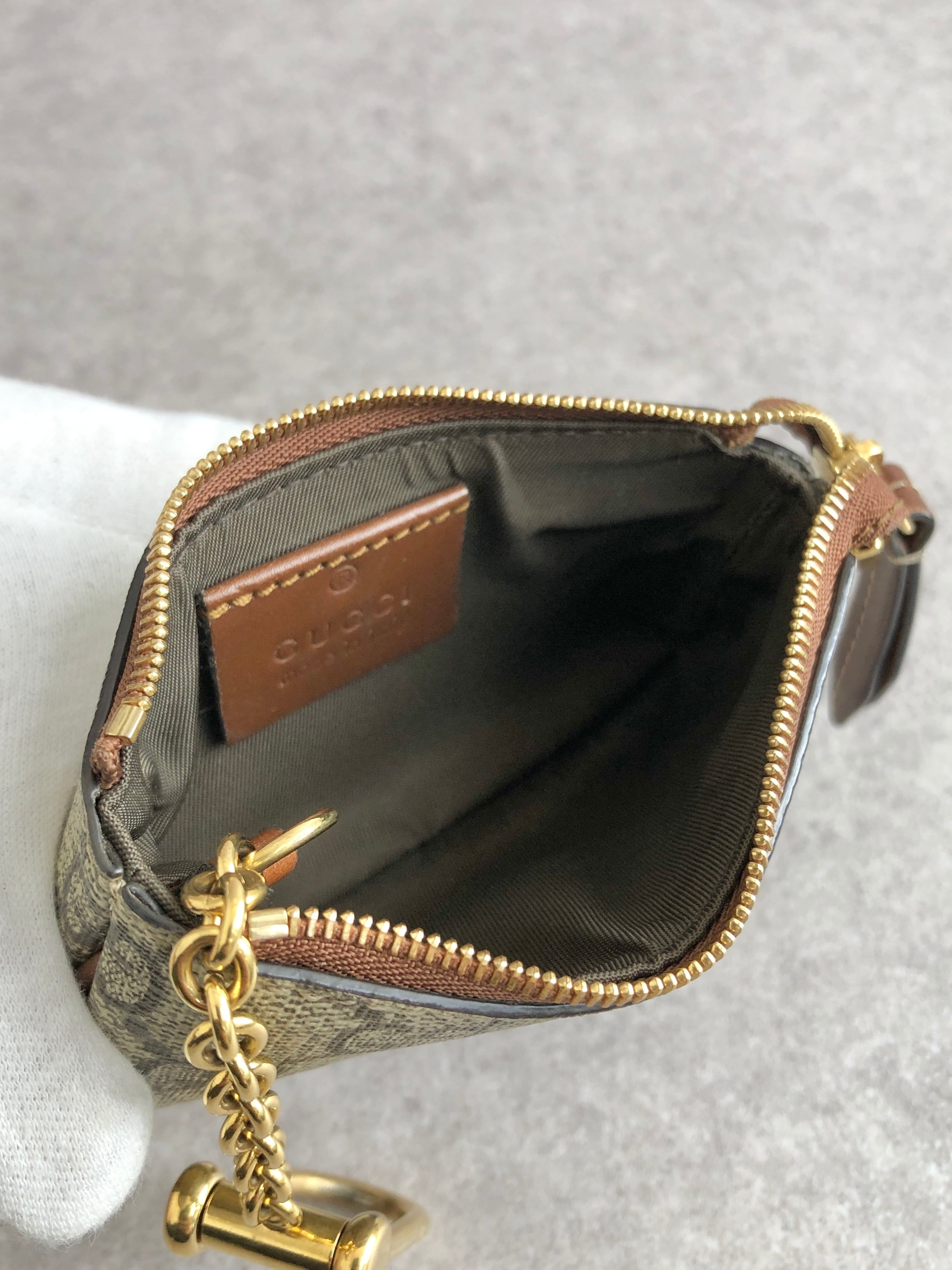 GUCCI グッチ コインケース ベージュ GGキャンバス PVC vintage