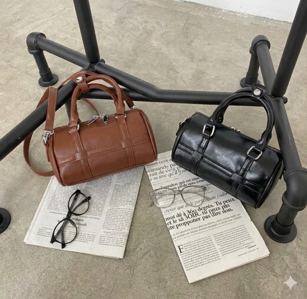 ナンバーミーTOKYO" FAKE LEATHER MINI BOSTON BAG"