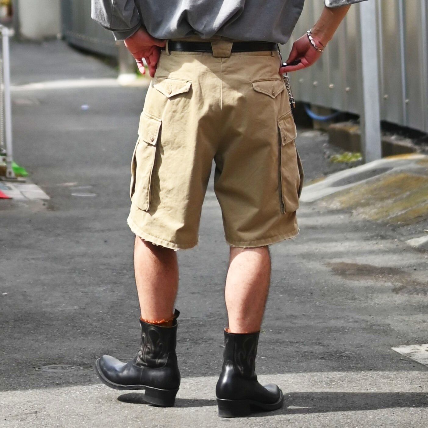 BOWWOW(バウワウ）US ARMY MOUNTAIN TROOPER SHORTS AGED、アナクロT