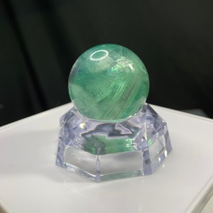 10.スフィア　透明度☆虹有り　グリーンフローライト