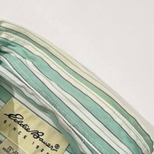 90s Eddie Bauer エディーバウアー ストライプ BD ボタンダウン 長袖シャツ S/P/グリーン系 メンズ アウトドア ビンテージ