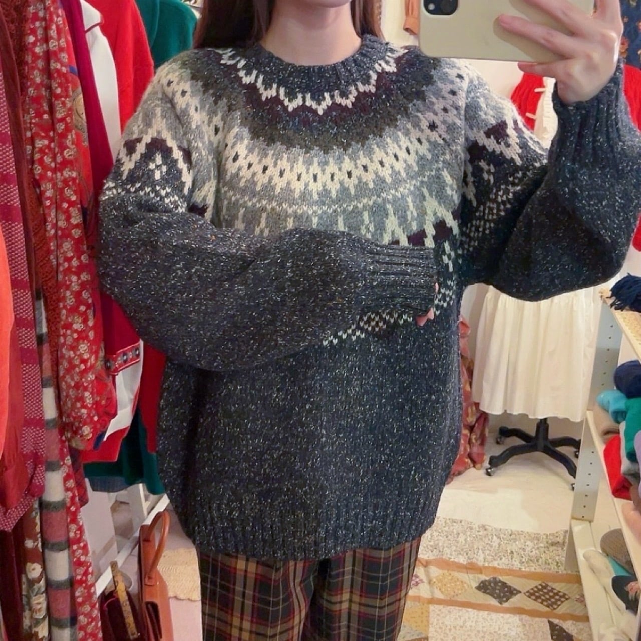 heather gray centripetal knit sweater