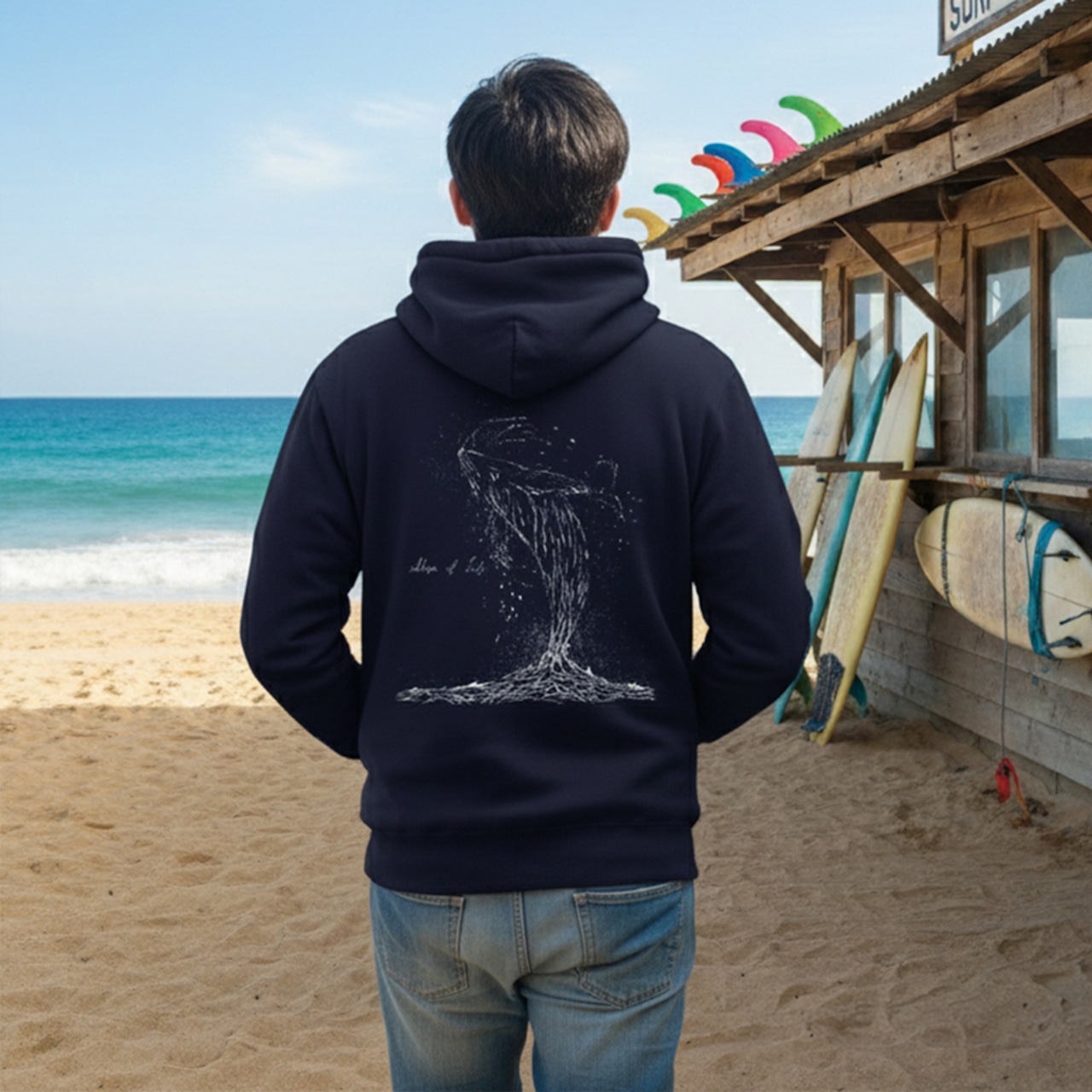 Shape of Life-フルジップパーカー(ネイビー) - 6