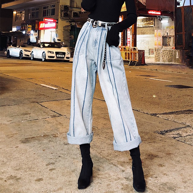 line denim pants　10447