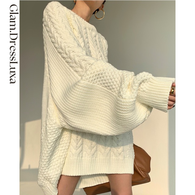 ドルマン BIG ニットワンピ/3color_T185