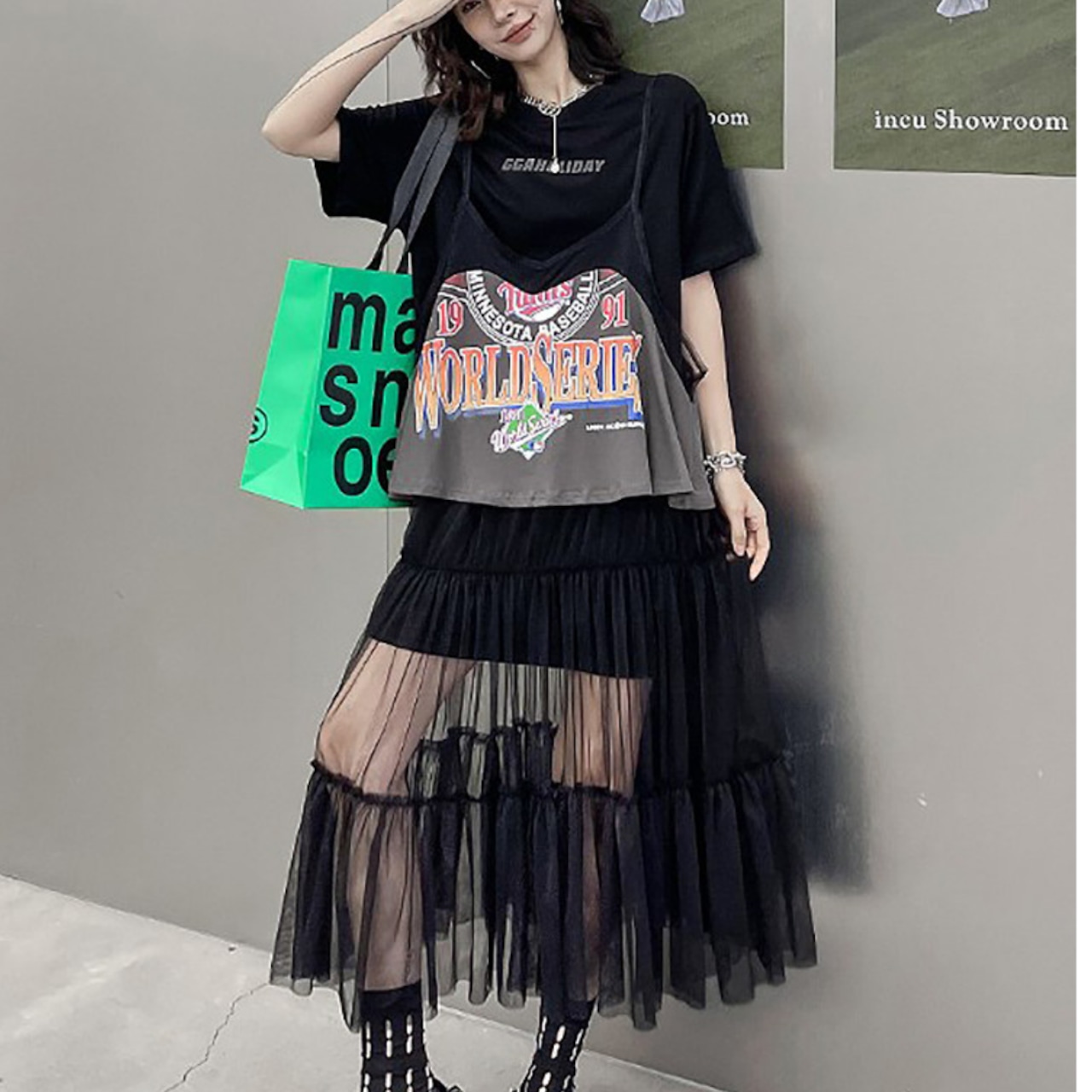 Letter print dress (ME445)