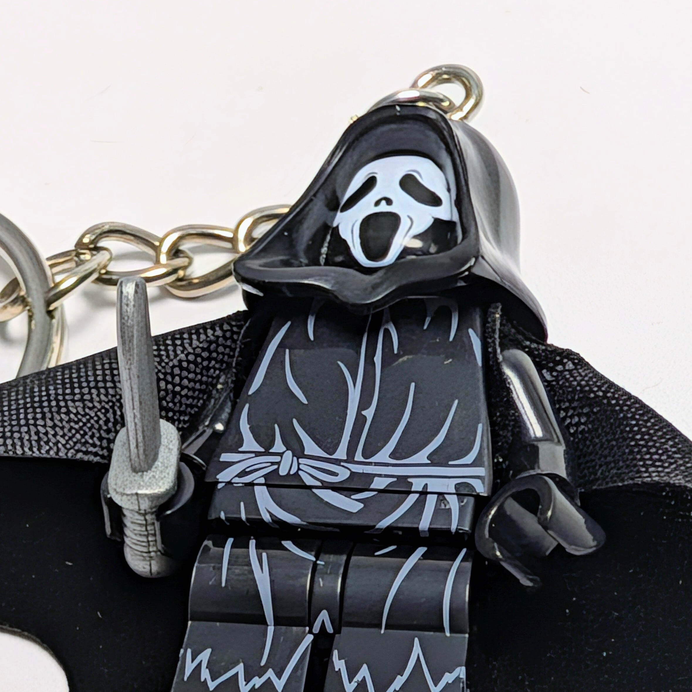 ★ブロックフィギュアキーホルダー★【 Scream ( スクリーム ) 】 Ghostface ゴーストフェイス 〚アメリカン雑貨 アメトイ〛