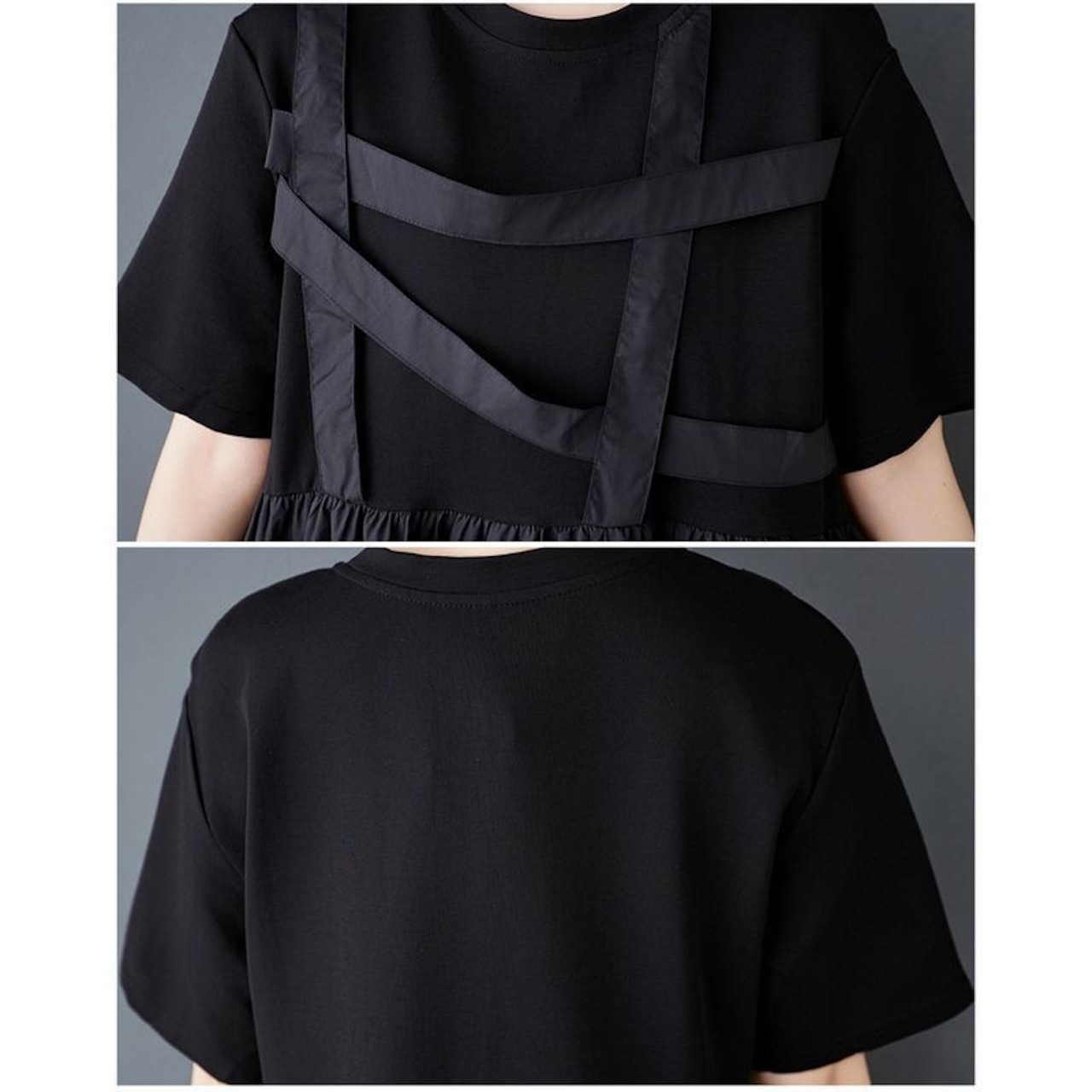 クロスデザイン マキシ丈 ワンピース 30078