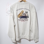 DOG刺繍スウェット 【POWER TO THE PEOPLE -VINTAGE-】トレーナー オートミール