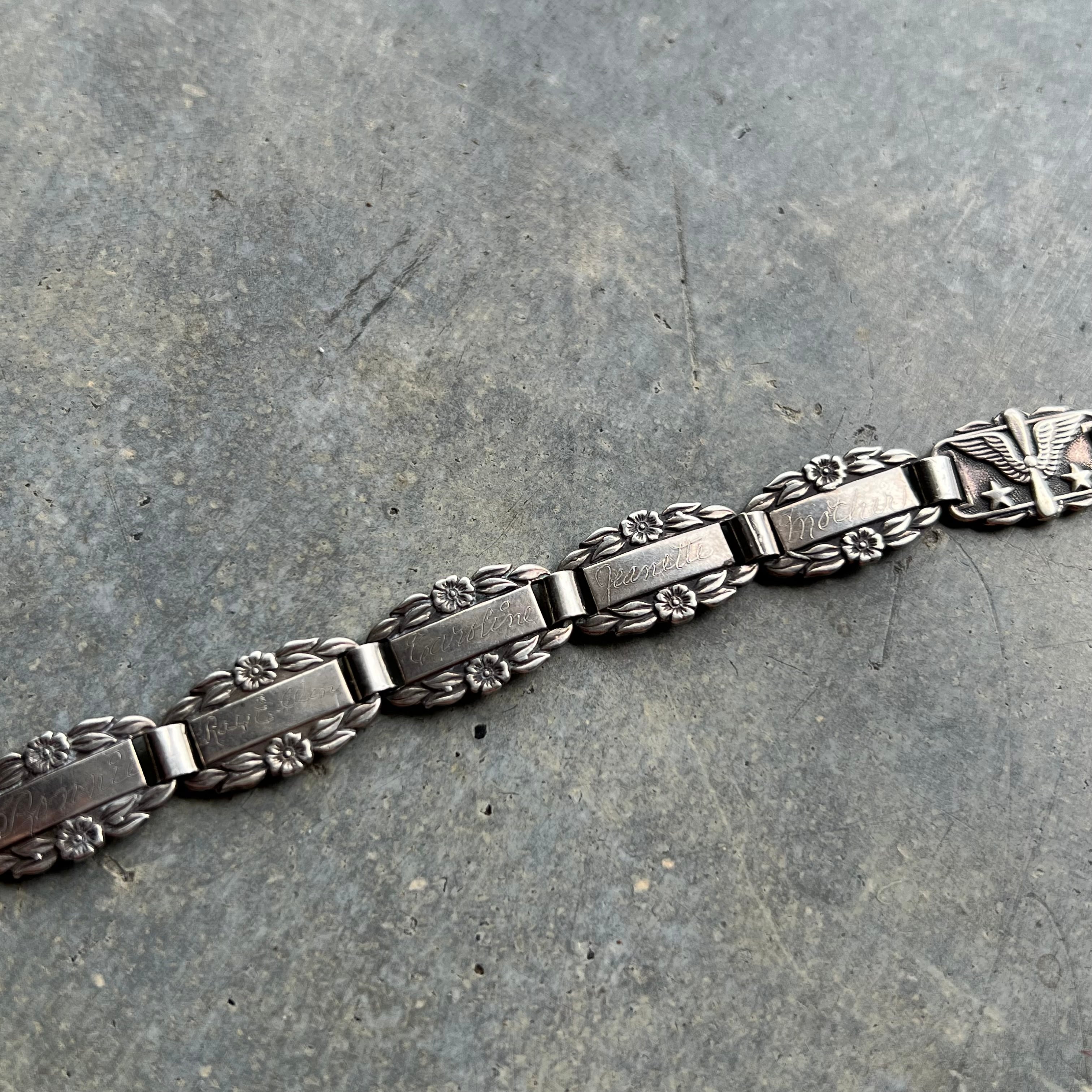 1940s WW2 USAAF SWEET HEART JEWELRY BRACELET | BUFF STOCK YARD