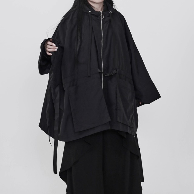 ジップアップ フード付き ヒップ丈 ジャケット 1color CO0191