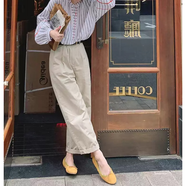 round neck striped pullover shirt 10157