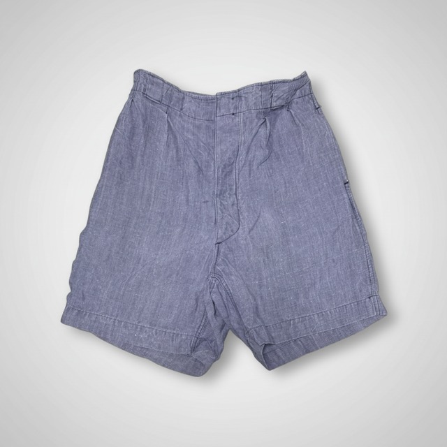 60's French Navy Linen Shorts | Daily Dress Market