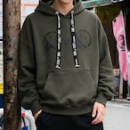 ロゴ紐ベーマークパーカー