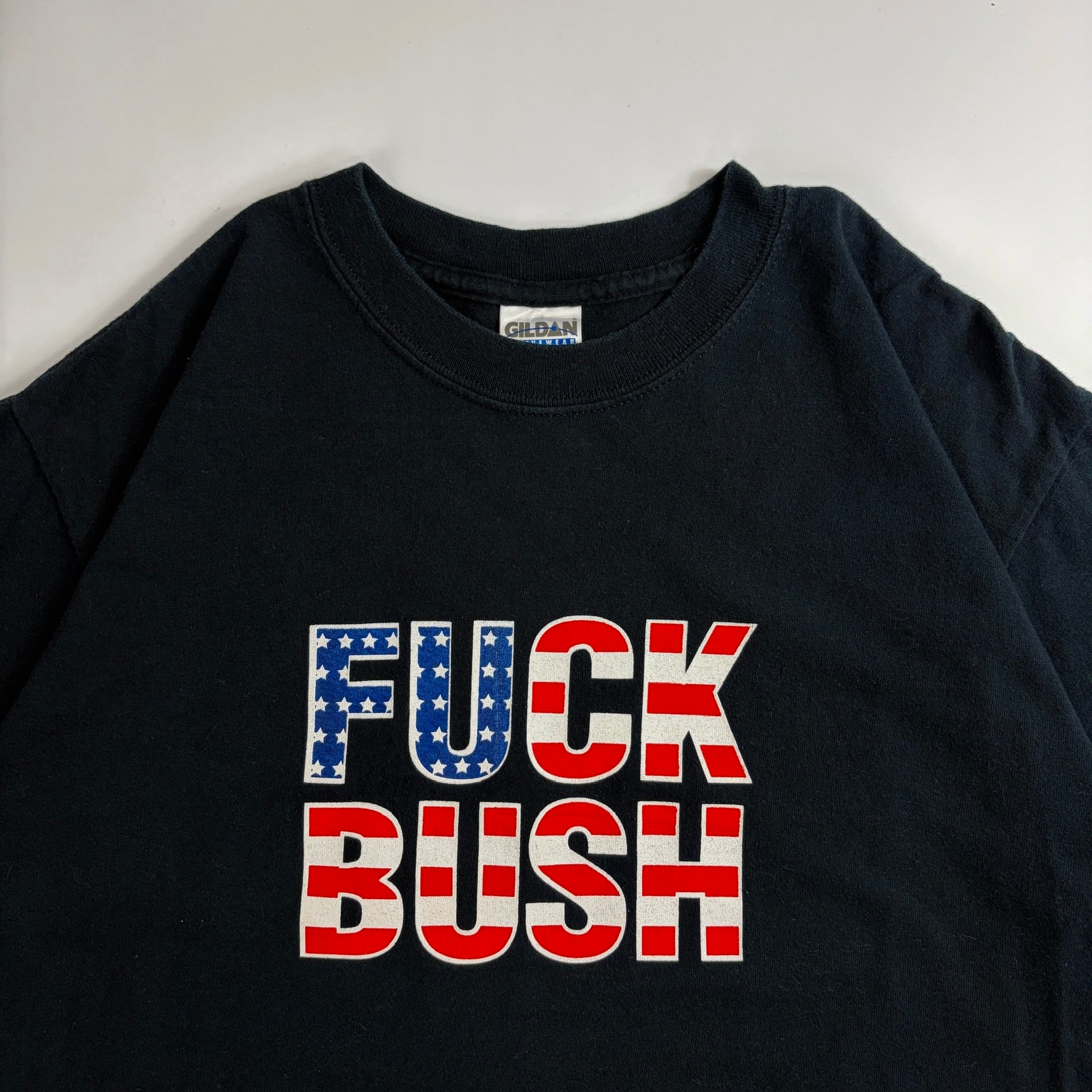 00s FUCK Bush Political Statement T-Shirt