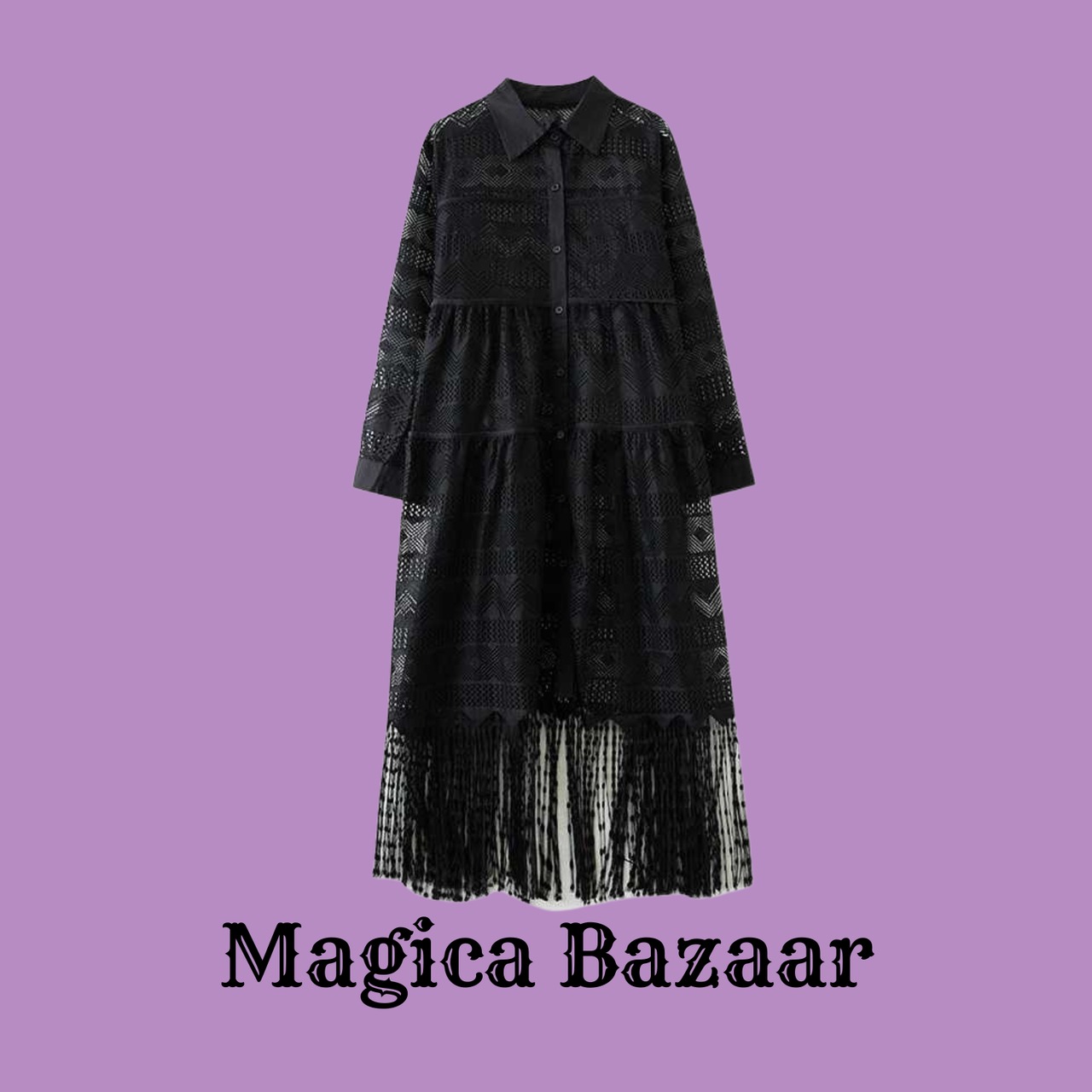 シャドウ・グロウ フリンジレースワンピ　M24393